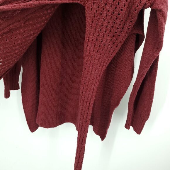 Free People Harper Knit Split Side Tunic Sweater XL Pretty Berry (Red) - Picture 8 of 15